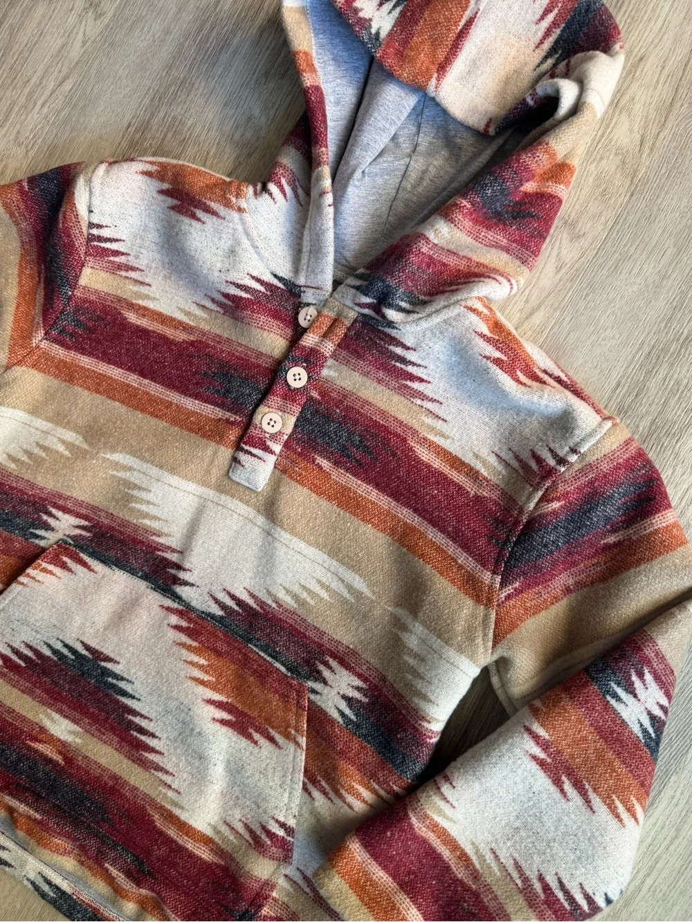 Me & Henry London Aztec Burgundy Rancho Jacket Poncho Southern Western Style 8yr